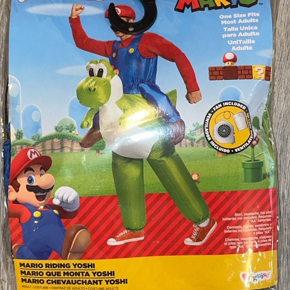 Mario ridding Joshi inflatable
